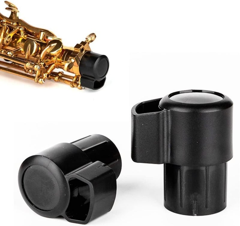 CCeCCe 2 Pack Alto Saxophone End Cap Plug Plastic Sax Plugs Caps Cover Bent Neck Key Protector Replacement Parts Universal for Soprano Saxophones Musical Instrument Accessories - Image 1